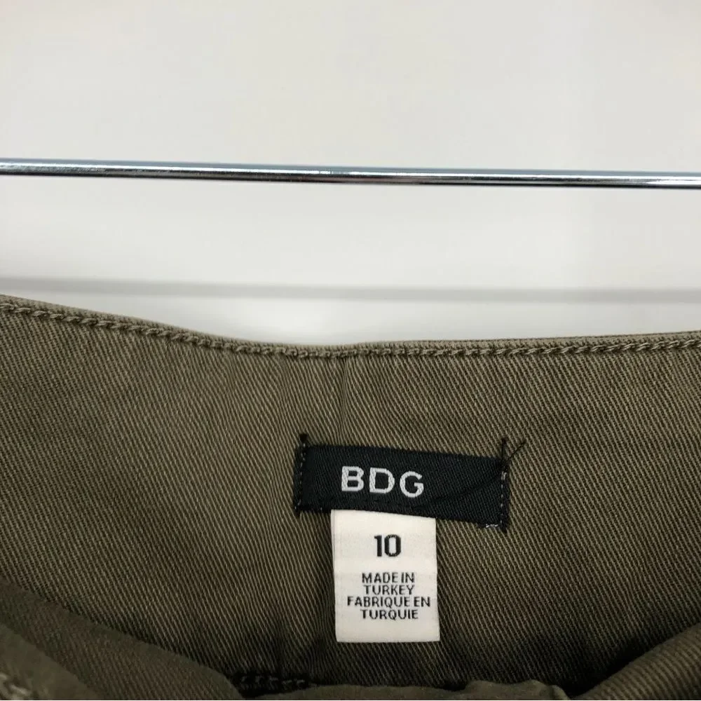 Urban Outfitters BDG High Rise Wide Leg Jeans Moss Green Womens‎ 10 Crop